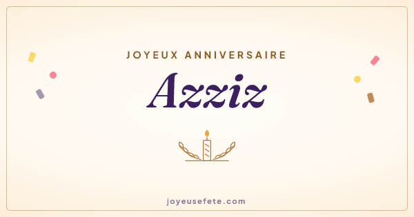 Image « Joyeux anniversaire Azziz » au format large