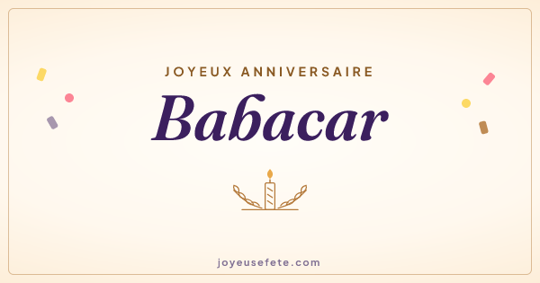 Image « Joyeux anniversaire Babacar » au format large