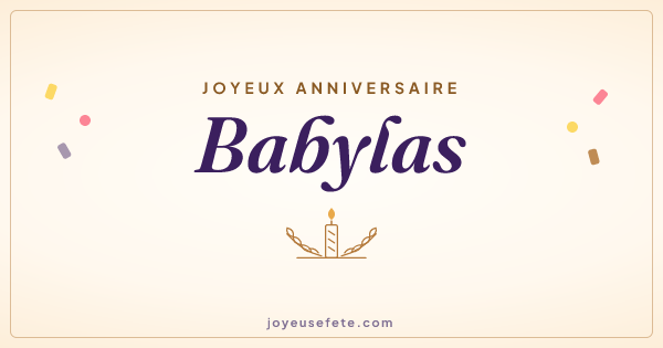 Image « Joyeux anniversaire Babylas » au format large