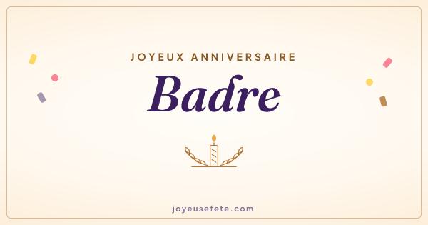 Image « Joyeux anniversaire Badre » au format large