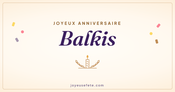 Image « Joyeux anniversaire Balkis » au format large