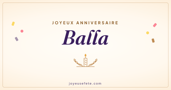 Image « Joyeux anniversaire Balla » au format large