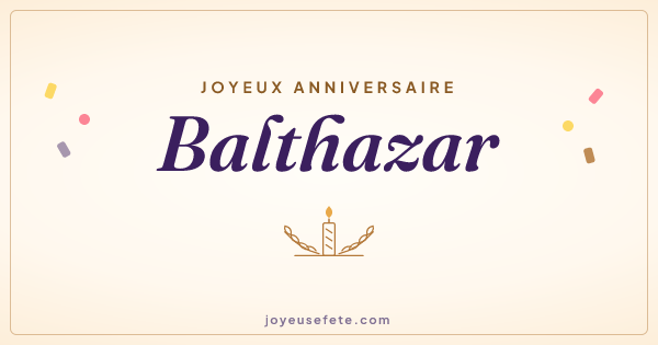 Image « Joyeux anniversaire Balthazar » au format large