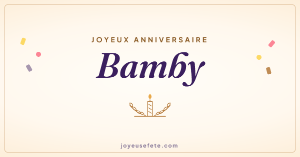 Image « Joyeux anniversaire Bamby » au format large