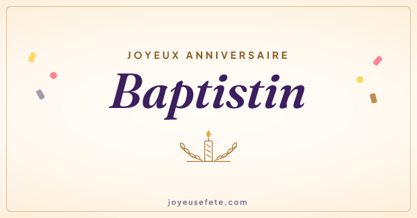 Image « Joyeux anniversaire Baptistin » au format large