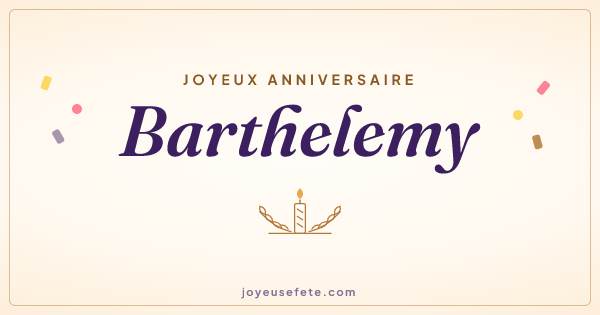 Image « Joyeux anniversaire Barthelemy » au format large