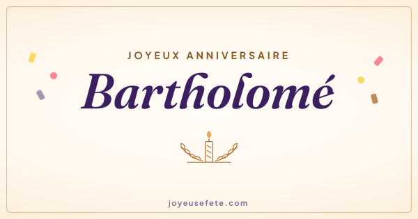 Image « Joyeux anniversaire Bartholomé » au format large