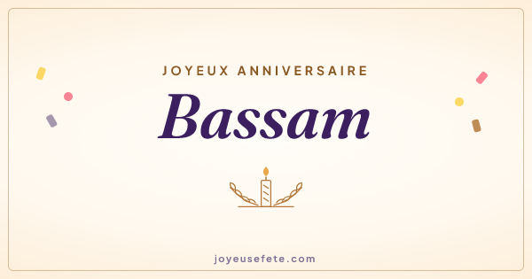 Image « Joyeux anniversaire Bassam » au format large