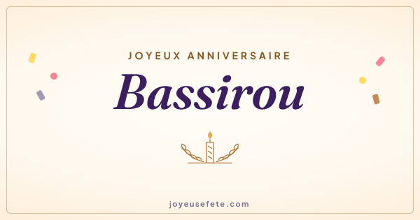 Image « Joyeux anniversaire Bassirou » au format large