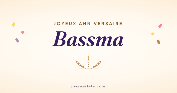 Image « Joyeux anniversaire Bassma » au format large