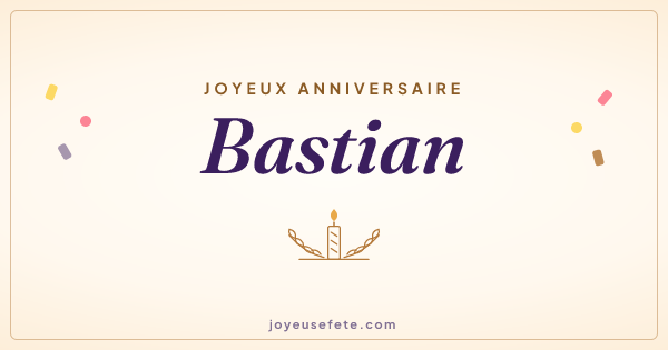 Image « Joyeux anniversaire Bastian » au format large
