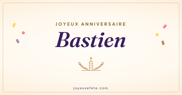 Image « Joyeux anniversaire Bastien » au format large