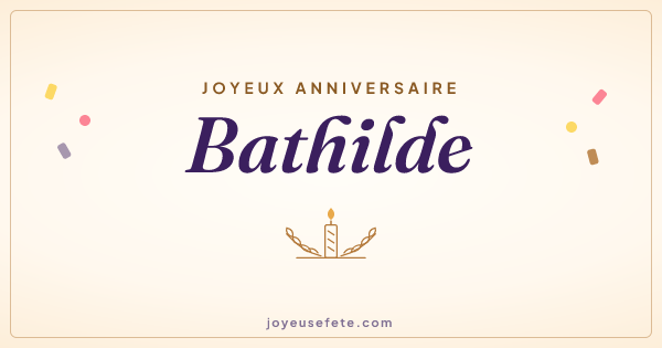 Image « Joyeux anniversaire Bathilde » au format large
