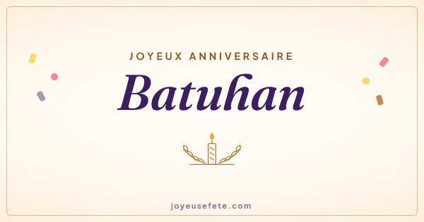 Image « Joyeux anniversaire Batuhan » au format large