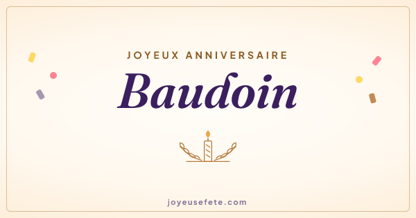 Image « Joyeux anniversaire Baudoin » au format large