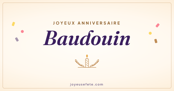 Image « Joyeux anniversaire Baudouin » au format large