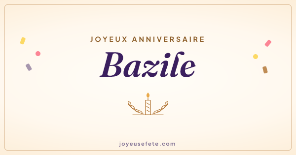 Image « Joyeux anniversaire Bazile » au format large