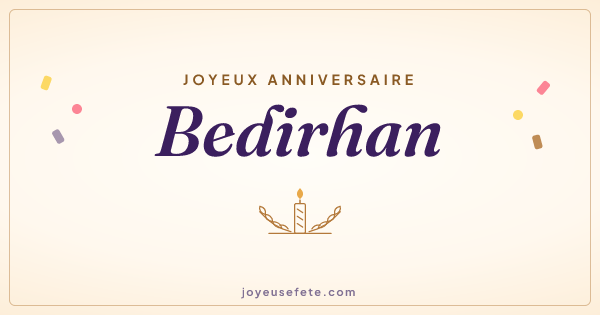 Image « Joyeux anniversaire Bedirhan » au format large