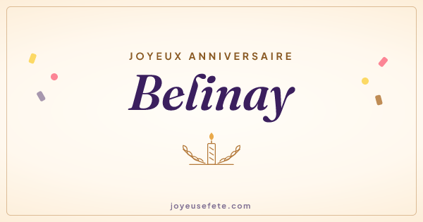 Image « Joyeux anniversaire Belinay » au format large