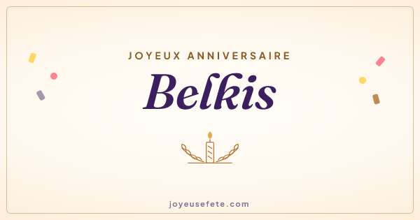 Image « Joyeux anniversaire Belkis » au format large