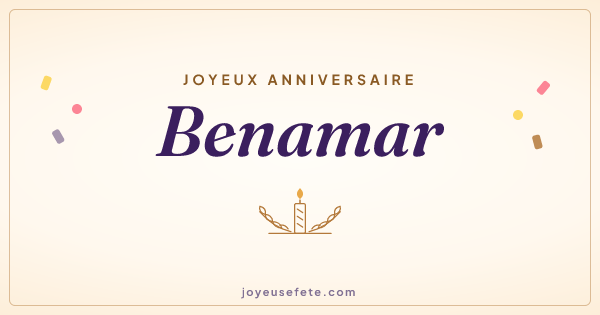 Image « Joyeux anniversaire Benamar » au format large