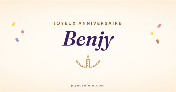 Image « Joyeux anniversaire Benjy » au format large