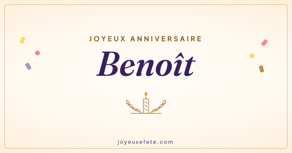 Image « Joyeux anniversaire Benoît » au format large