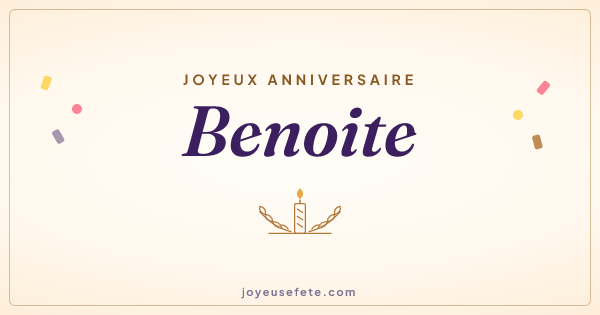 Image « Joyeux anniversaire Benoite » au format large