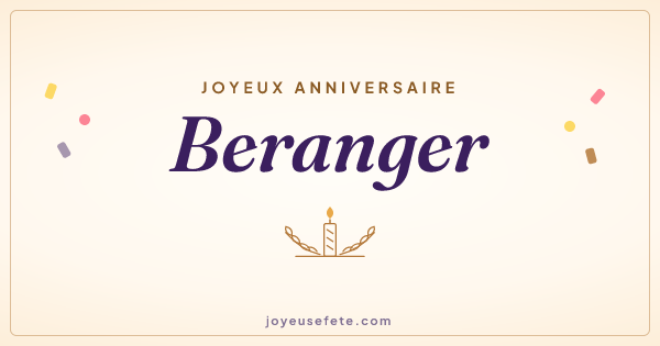 Image « Joyeux anniversaire Beranger » au format large