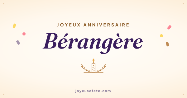 Image « Joyeux anniversaire Bérangère » au format large