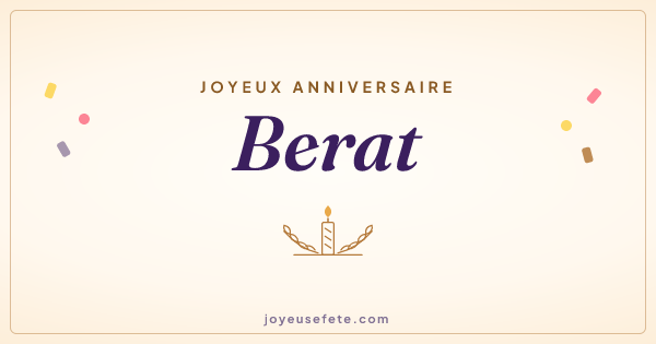 Image « Joyeux anniversaire Berat » au format large