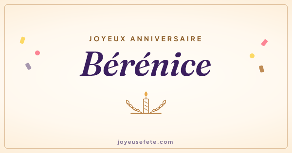 Image « Joyeux anniversaire Bérénice » au format large