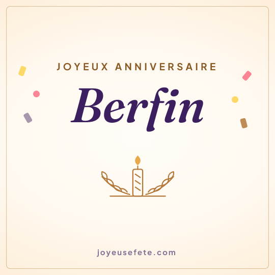 Image carrée « Joyeux anniversaire Berfin » pour WhatsApp