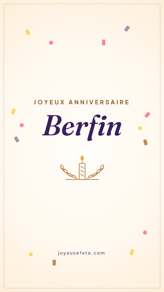 Image « Joyeux anniversaire Berfin » au format story