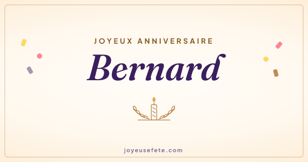 Image « Joyeux anniversaire Bernard » au format large