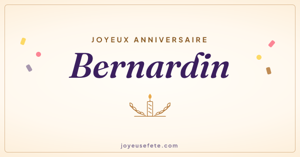 Image « Joyeux anniversaire Bernardin » au format large