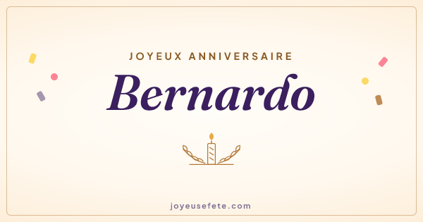 Image « Joyeux anniversaire Bernardo » au format large