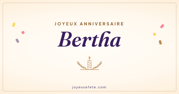 Image « Joyeux anniversaire Bertha » au format large