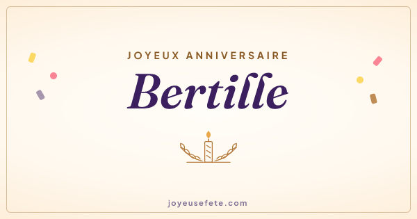 Image « Joyeux anniversaire Bertille » au format large