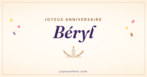 Image « Joyeux anniversaire Béryl » au format large