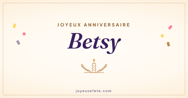 Image « Joyeux anniversaire Betsy » au format large