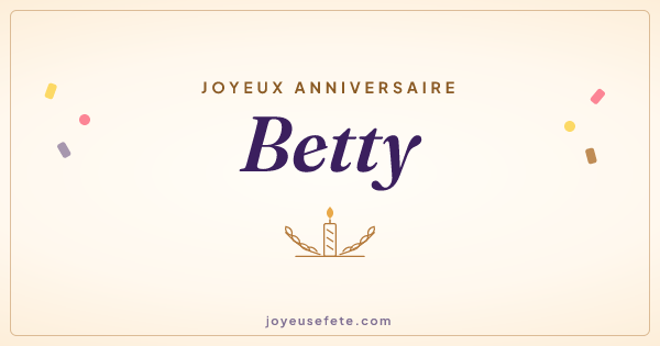 Image « Joyeux anniversaire Betty » au format large