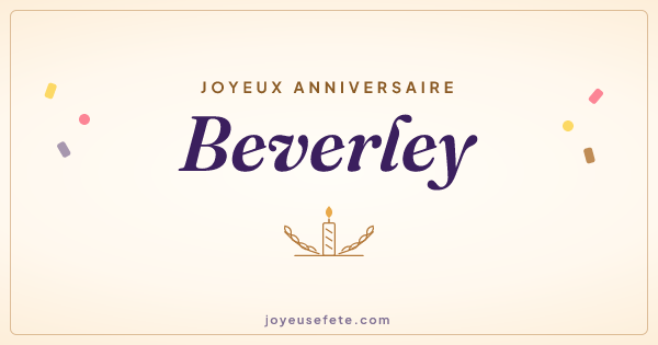 Image « Joyeux anniversaire Beverley » au format large