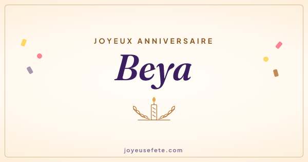Image « Joyeux anniversaire Beya » au format large