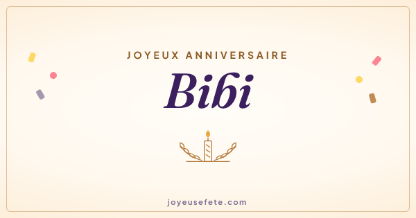 Image « Joyeux anniversaire Bibi » au format large