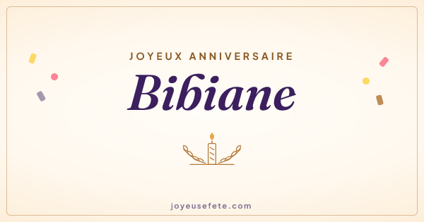 Image « Joyeux anniversaire Bibiane » au format large