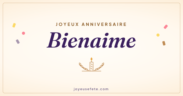 Image « Joyeux anniversaire Bienaime » au format large