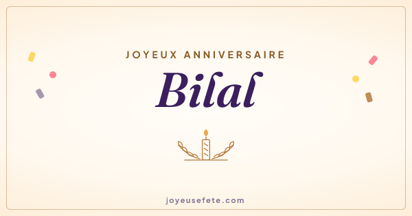 Image « Joyeux anniversaire Bilal » au format large