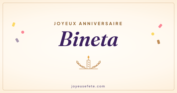 Image « Joyeux anniversaire Bineta » au format large