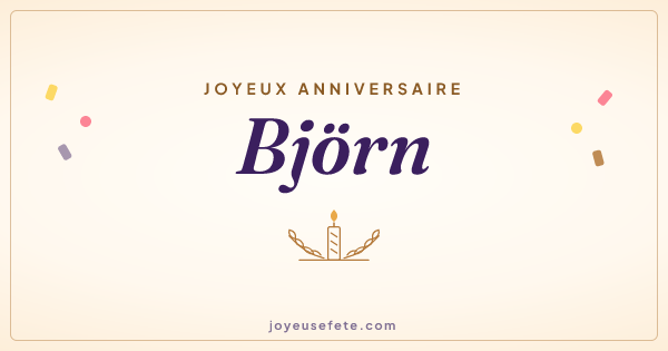 Image « Joyeux anniversaire Björn » au format large